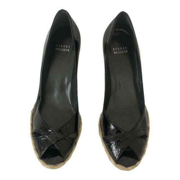 Stuart Weitzman Peep Toe Wedge Espadrilles - Picture 3 of 7